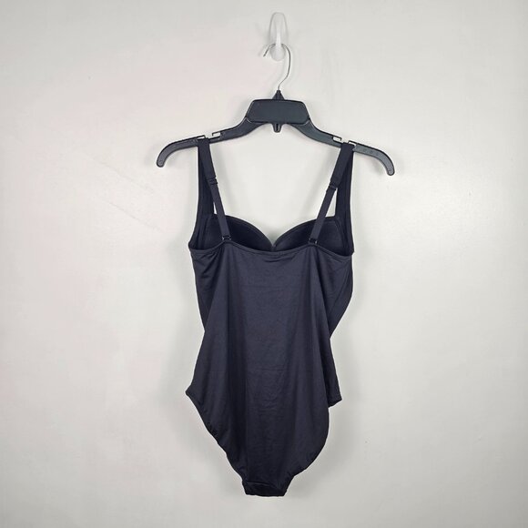 Sea Level Black Twist Front One Piece Swimsuit Women’s 8 Sustainable NWT - Picture 3 of 15
